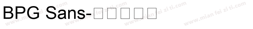 BPG Sans字体转换